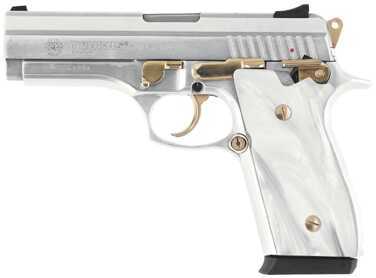 Taurus PT38S 38 Super Automatic Stainless Steel Gold Accents With Mother Of Pearl Semi-Auto Pistol 38SSSPRL 1038049PRL